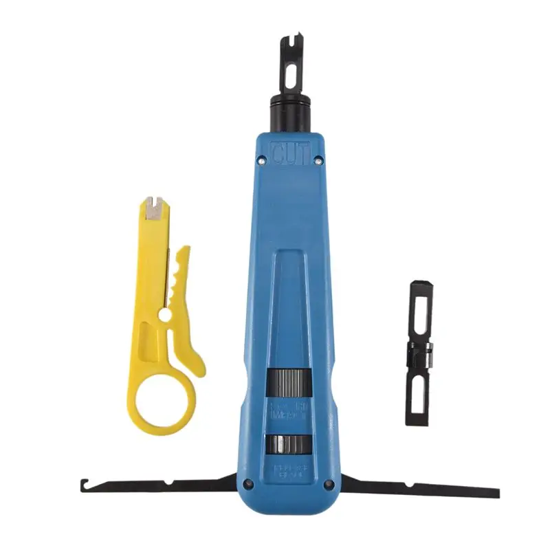 A02M-Punch Down Impact Tool With 110 And 66 Blades, Network Wire Cable Cat6/Cat5e Telephone Impact Terminal Insertion Tools