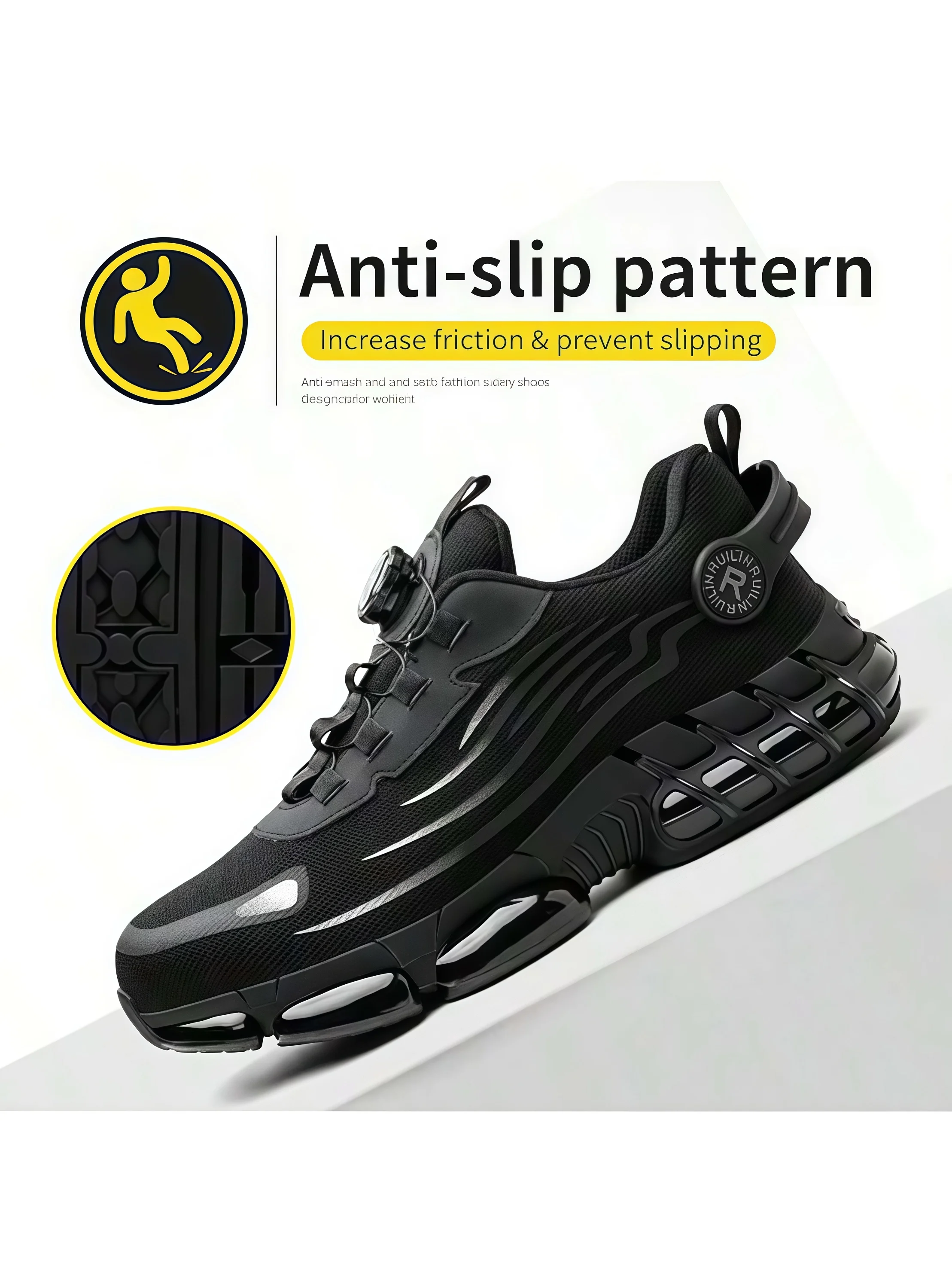 Industrielle Herren-Sicherheitsstiefel, atmungsaktive Herren-Arbeitsschuhe, durchtrittsicher, stoßfest, langlebig, bequeme Konstruktions-Sneaker – Detail 9