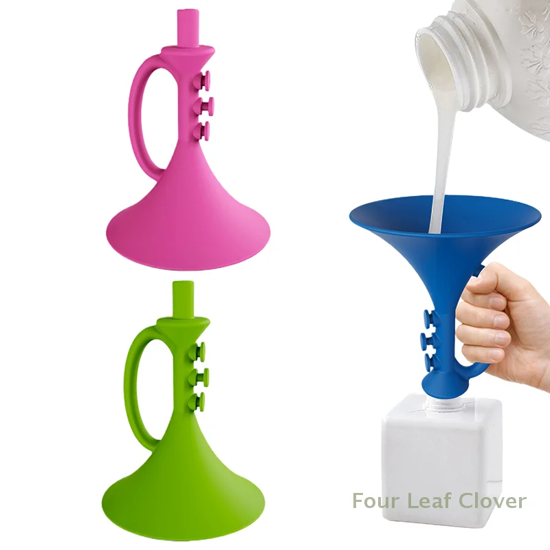 

Portable Kitchen Silicone Funnel Creative Musical Instrument Trumpet Shape Multi-Function Funnel Food Funnel