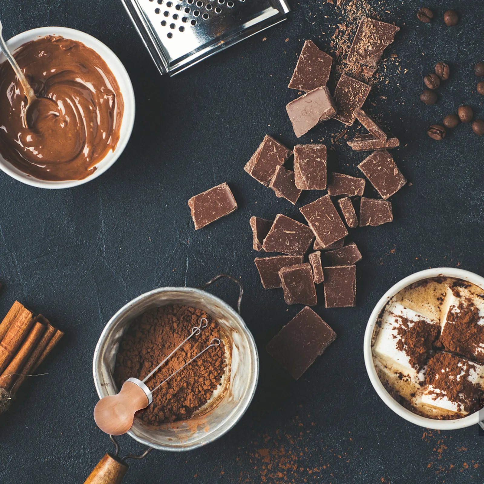 

Premium Coffee Distribution Stirrer Tamper with Wooden Handle Stainless Steel Tip for Even Espresso Powder Dispersion and