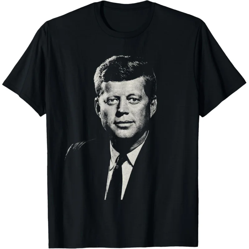 

JFK John F Kennedy for President T-Shirt Retro Poster Design T-Shirt Men's and Women's Loose Fitting Clothes