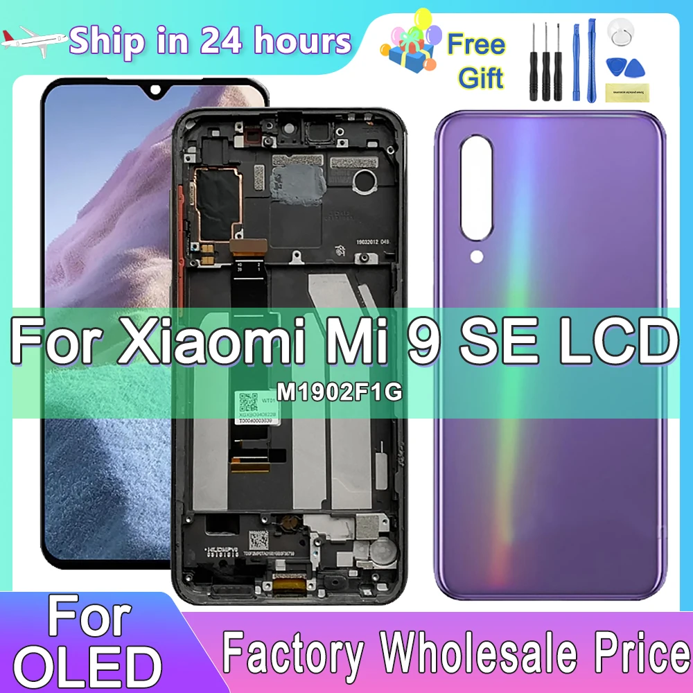 

ЖК-дисплей AMOLED 5,97 дюйма для Mi 9 SE, экран с рамкой для Xiaomi Mi 9se, Mi9se, сенсорный экран с дигитайзером в сборе, детали