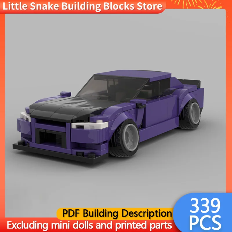 Speed Racing Car Model MOC Building Bricks GTR R34 Hypercar Modular Technology Children Holiday Gifts Assemble Toys Suit