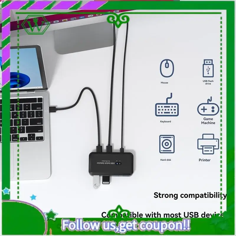 信頼性の高い USB 3.0 KVM スイッチャー セレクター KVM ハブ ドッキング ステーション 2 コンピューター共有プリンター キーボード ラップトップ PC デスクトップ アクセサリー