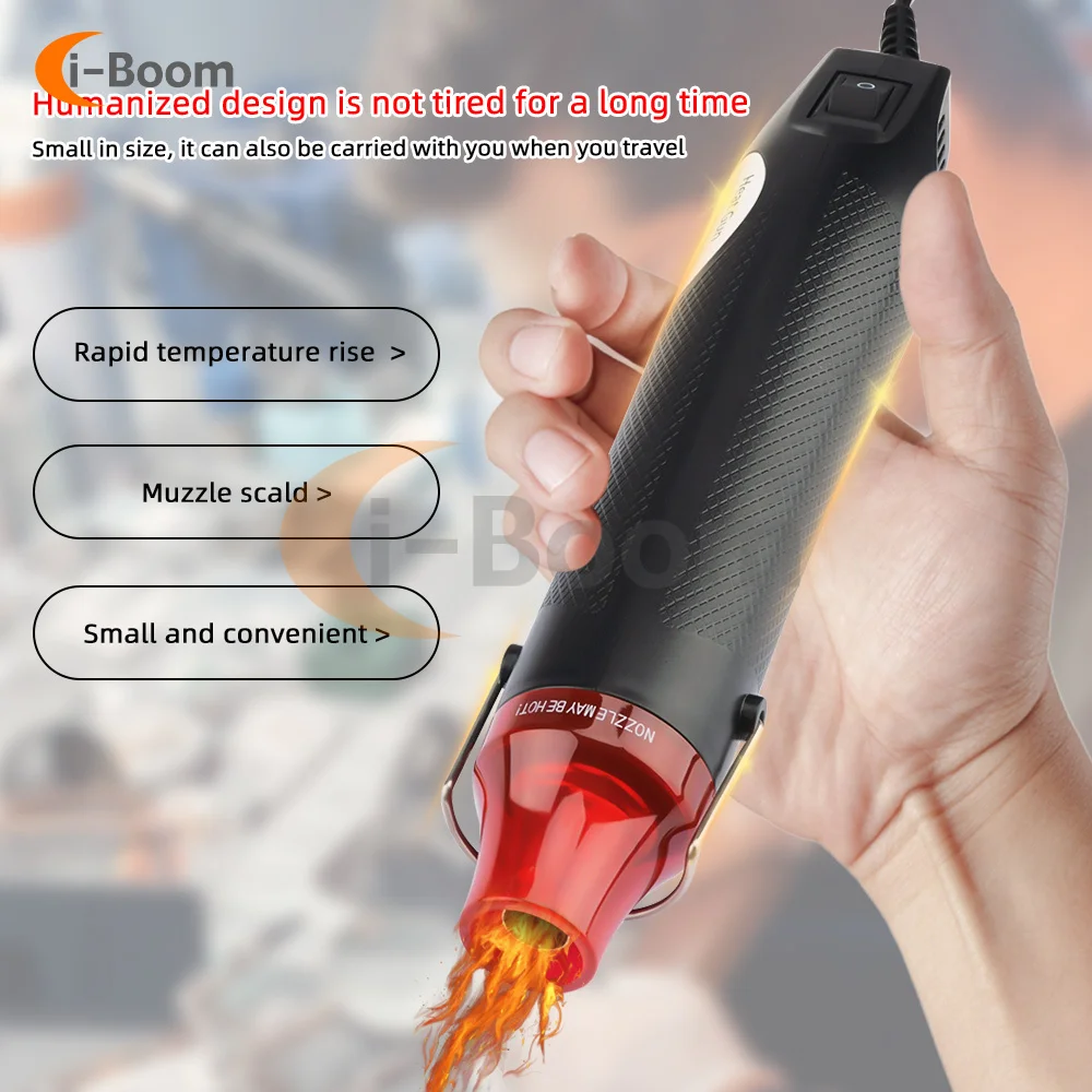 Mini Heat Gun 300w Alta Potência Cerâmica Macia Aquecedores de Calor Rápido para Heat Shrink Tubing Heat Shrink Film ue Eua Plug Ac110v 220v