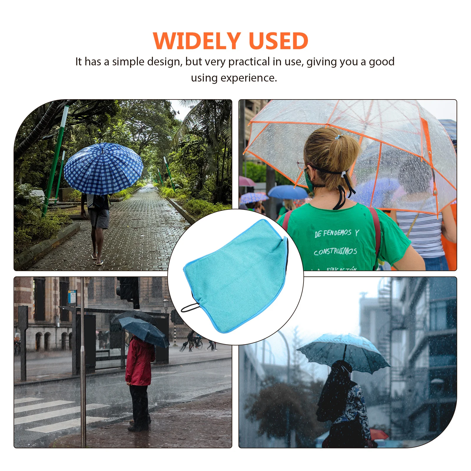 

Waterproof Umbrella Bag Foldable Storage Pouch For Travel Portable Rain Protection With Zipper Compact Design Outdoor Use