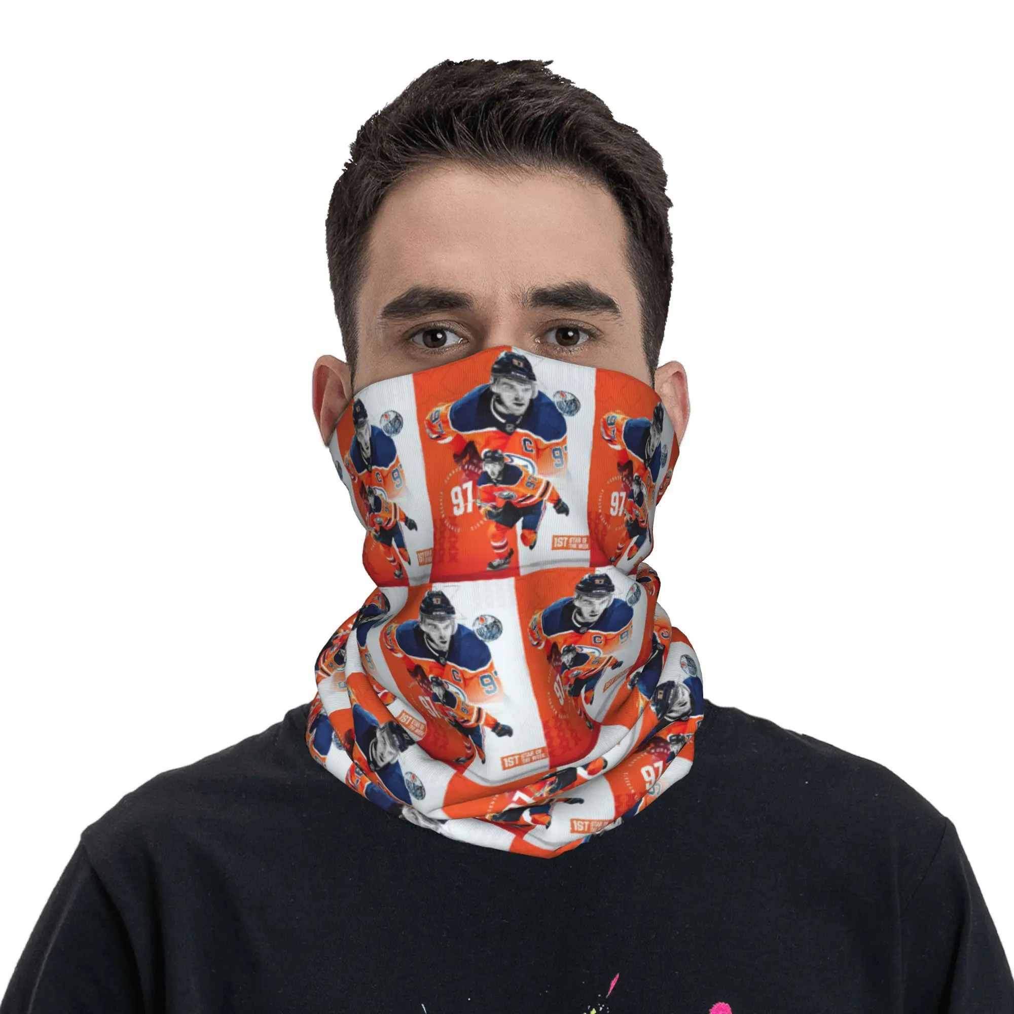 Connor McDavid Bandana Nekhoes Bedrukte gezichtssjaal Warme bivakmuts Wandelen Vissen Unisex Volwassene het hele seizoen