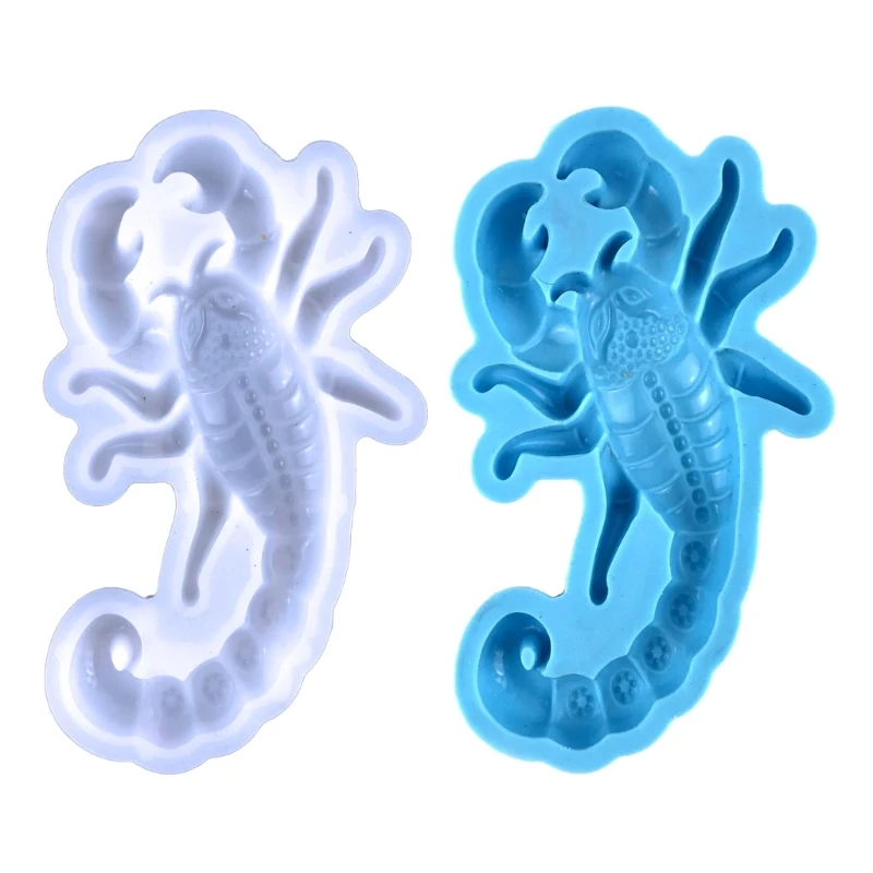 ZB91 Scorpion-shape Ornaments Resin Casting Silicone Mold Woman Keychain Decorative Pendant Jewelry Mold for DIY Crafts