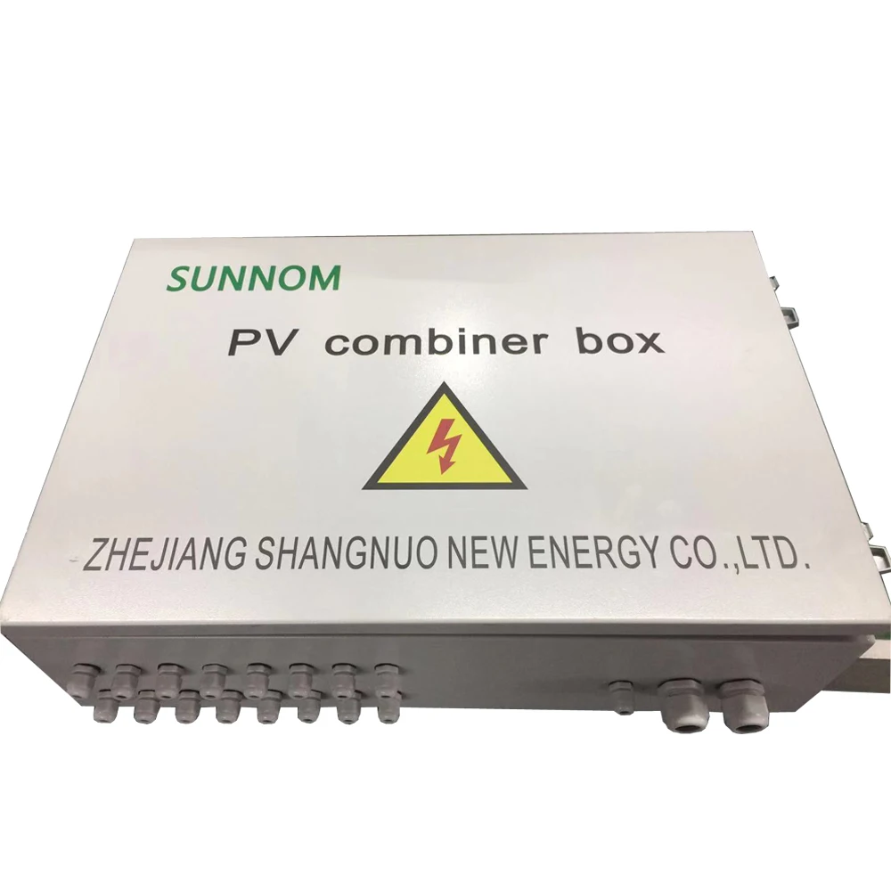 6 in 3out Solar Pv DC combiner box with busbar for  Power System  including  MCB SPD,cable gland and BUSBAR