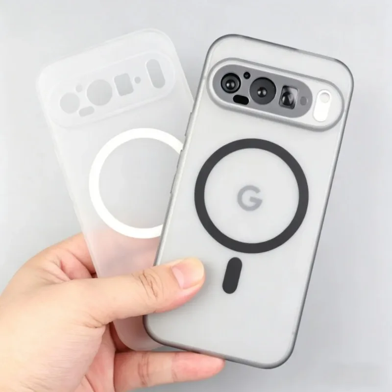 Translucent Frosted Magnetic Soft TPU Case for Google Pixel 11 10 9 8 7A Pro XL Camera Protect for Magsafe Wireless Charge Cover