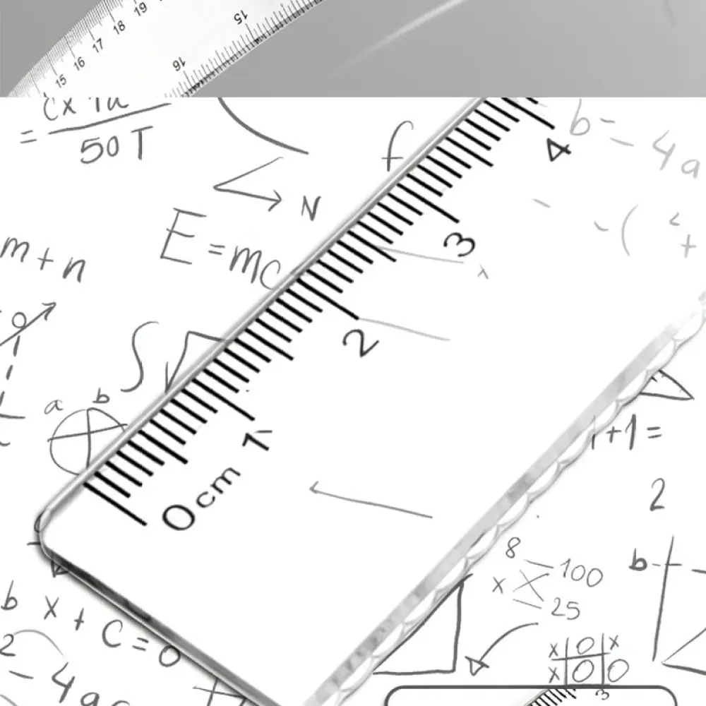 Transparent Straight Ruler Plastic Measurement Gauge Clear Scale Drafting Stationery Tool For School Office Supplies