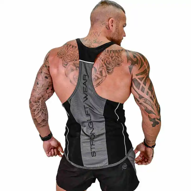 

New Summer Tank Tops Men Training Clothing Vest Running Gym Sleeveless T Shirts Sport Casual Vest Quick Drying Sleeveless Tees