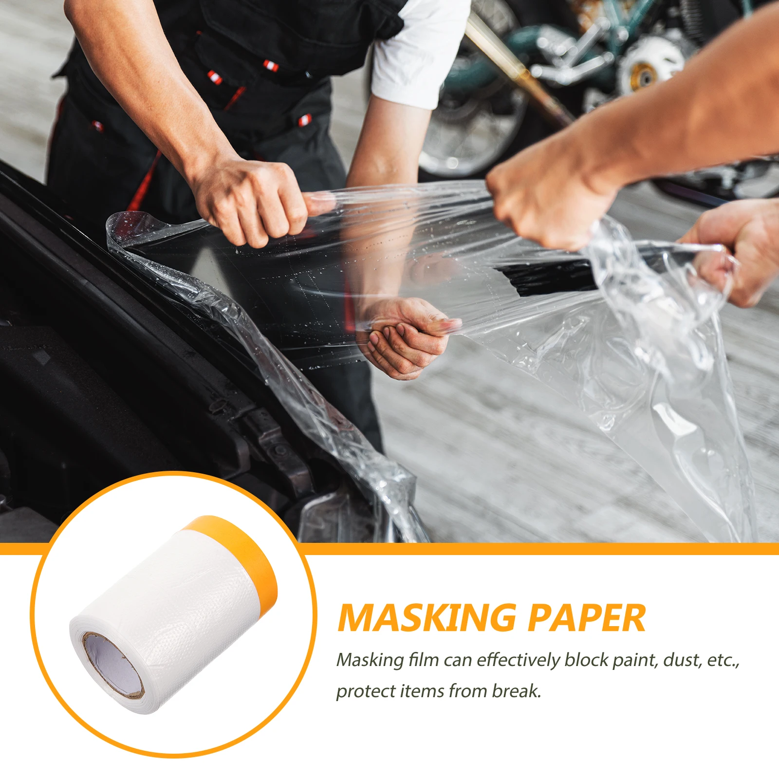 

1 Roll Plastic Masking Film 20 Meter Paint Protection for Automotive Car Body Painting Home Decoration Wall Protection Film