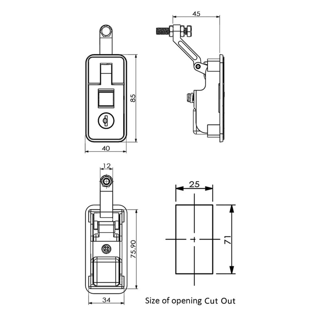 ชุดเครื่องมือคาราวานรถบรรทุกอุตสาหกรรมกลอนล็อกแผงล็อครถพ่วง