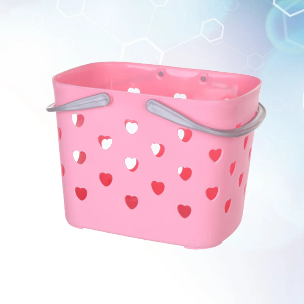 

Hollow Storage Basket Plastic Handle Multifunctional Storage Basket Container Organizer for Bathroom Kitchen (Random Color)
