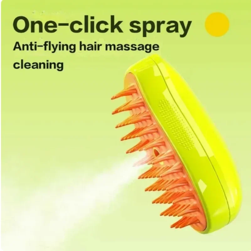 Cat And Dog Steam Brush  Spray Anti Flying Hair Massage BathComb Water Free Dry Cleaning  Pet Electric Spray Massage  Comb