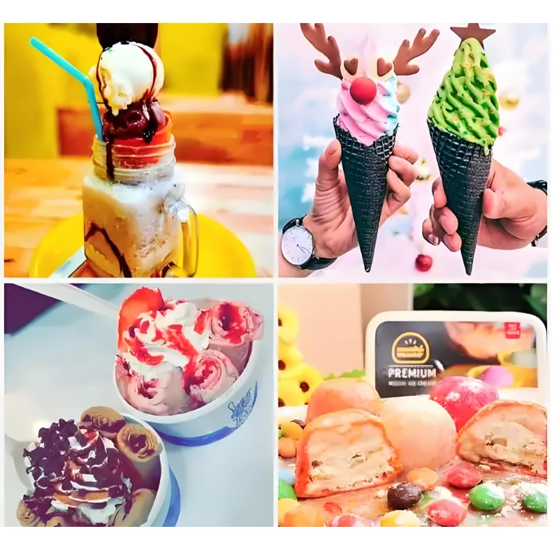 Commercial Soft Ice Cream Machine With LCD Display Ice Cream Maker Desktop Stainless Steel Ice Cream Machine Vending