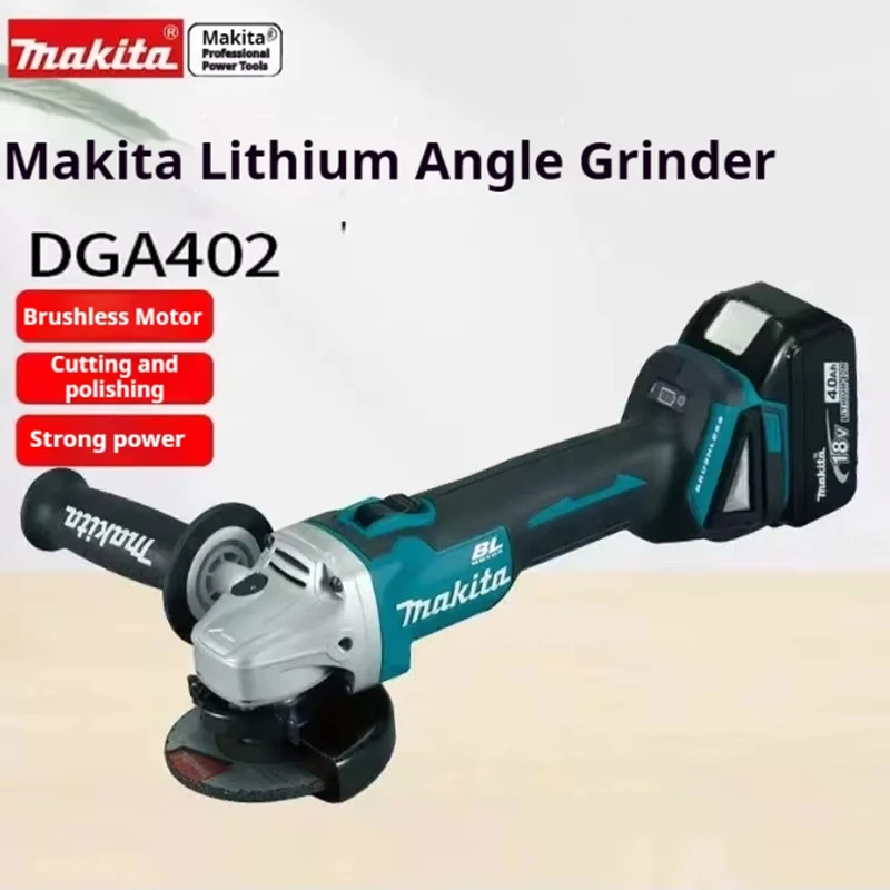 Makita Cordless Angle Grinder 18V LXT Lithium-Ion Multifunctional Electric Grinding DGA402 Cutting Machine Power Tool