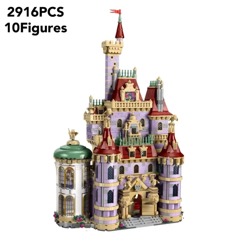Neue 2916 stücke Architektur Serie Die Schöne und das Biest Schloss Romantische Modell Baustein