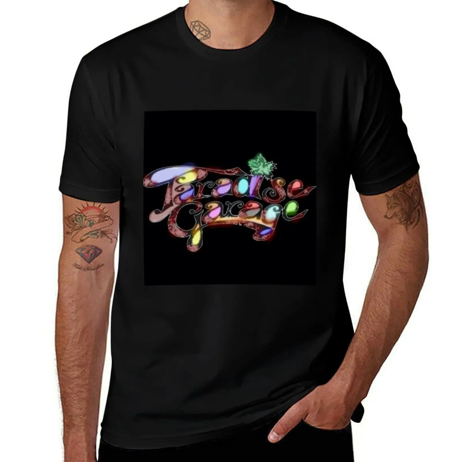 PARADISE GARAGE LOGO T-Shirt Casual Basic Street Style T-Shirt