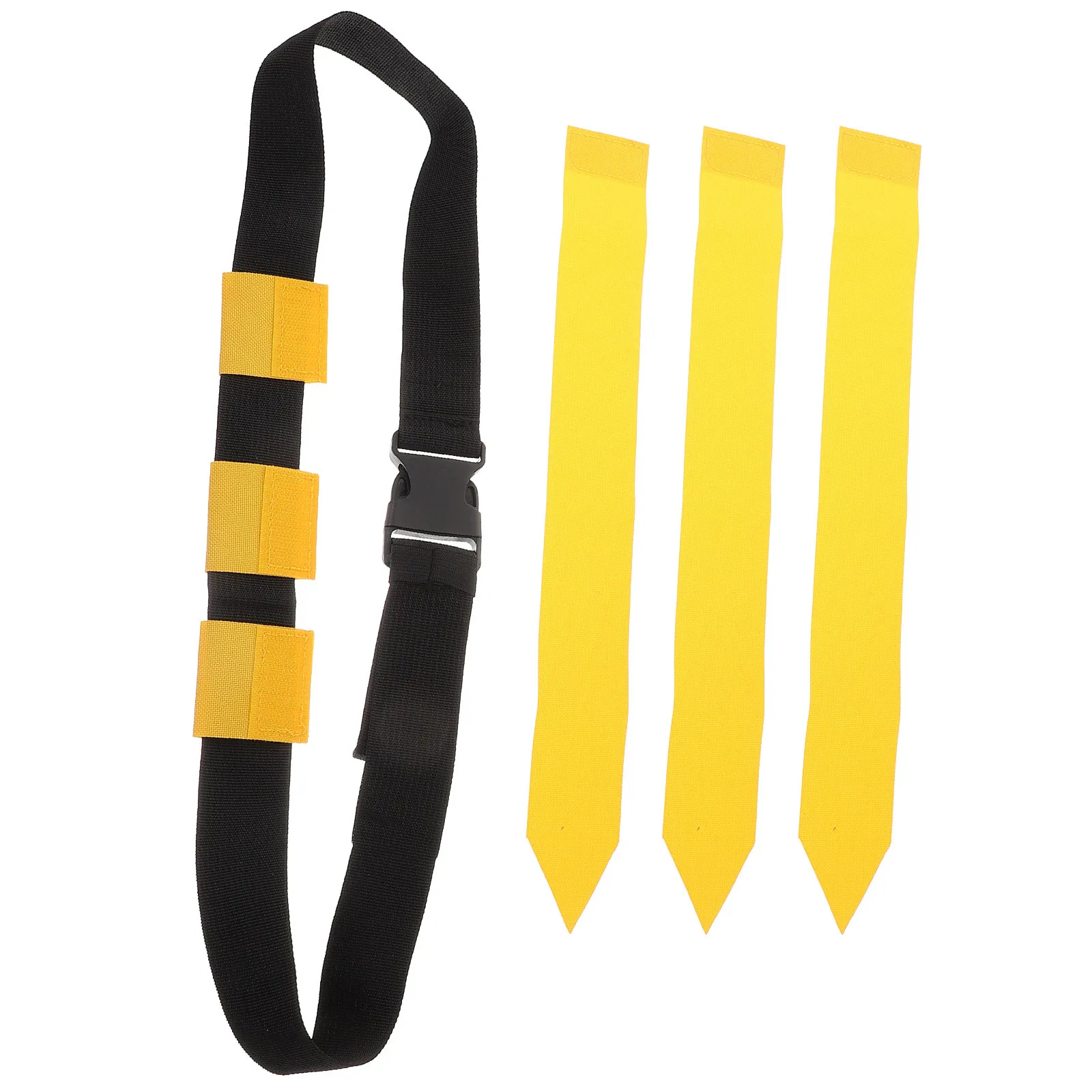 Cinturón de entrenamiento de fútbol con bandera, accesorio deportivo de Color amarillo, Material de PVC, tamaño ajustable, cinturones para adolescentes, banderas de fútbol de Rugby