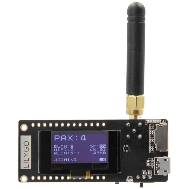 TTGO 카드 블루투스 와이파이 모듈 ESP32-Paxcounter Lora32 V2.1 1.6.1 버전 Lora ESP-32 OLED 0.96 인치 SD
