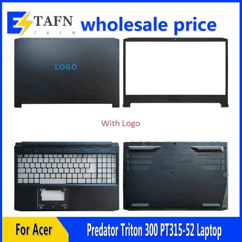 

New For Acer Predator Triton 300 PT315-52 Laptop LCD Back Cover Front Bezel Upper Palmrest Bottom Base Case Keyboard Hinges
