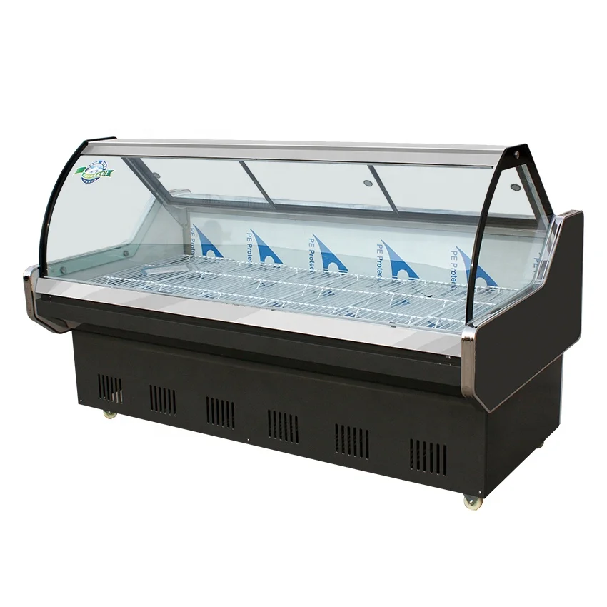 commercial cooler meat display chiller refrigerated showcase meat display fridge deli meat display refrigerator