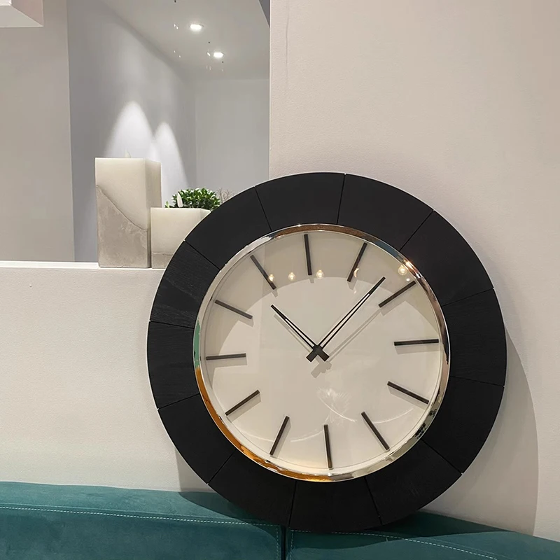 

Modern Wall Clock Digital Industrial Design Creative Bedroom Table Clock Classic Black Horloges Murales Living Room Decoration