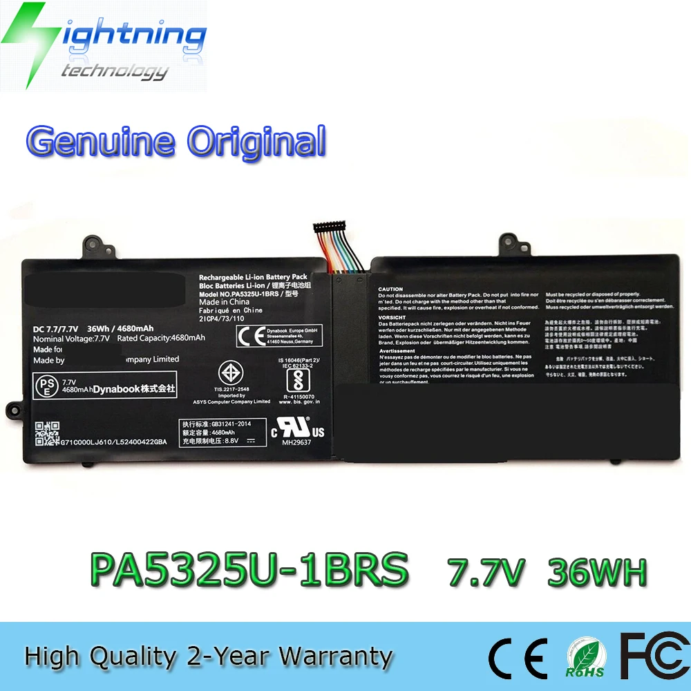 

Brand New Genuine Original PA5325U-1BRS 7.7V 36Wh Laptop Battery for Toshiba Portege X30-T-E Port G X30T-E-113