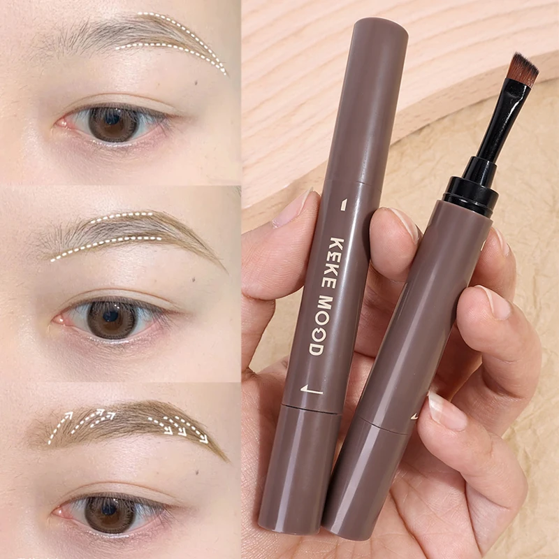 Wasserdichter Augenbrauen-Cremes tift mit Pinsel Make-up natürlichen matten Kontur Eyeliner liegend Seidenraupen gel nicht verschmieren Einstellung Augenbrauen