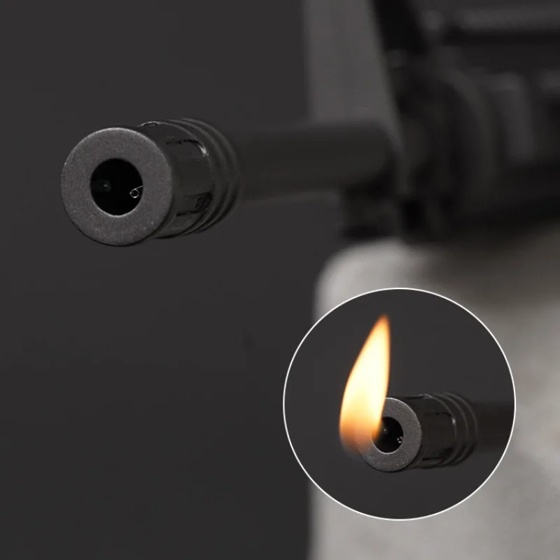 M416 بندقية بندقية نفخ البيوتان أخف السيجار الشاعل يندبروف لهب مفتوح الرجال الهدايا ولاعات السجائر وملحقات التدخين