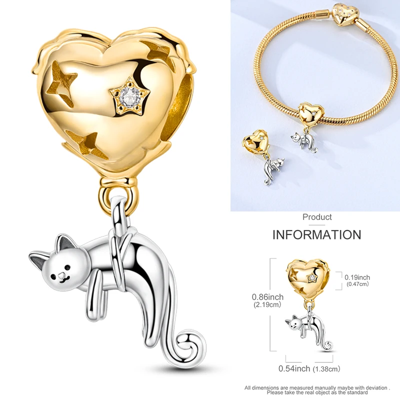 925 Sterling Silber Charm Herz Elefant Baum Reise-Perlenanhänger Passend für Europäische Armbänder DIY Damenschmuck Geschenk 2026 – Detail 13