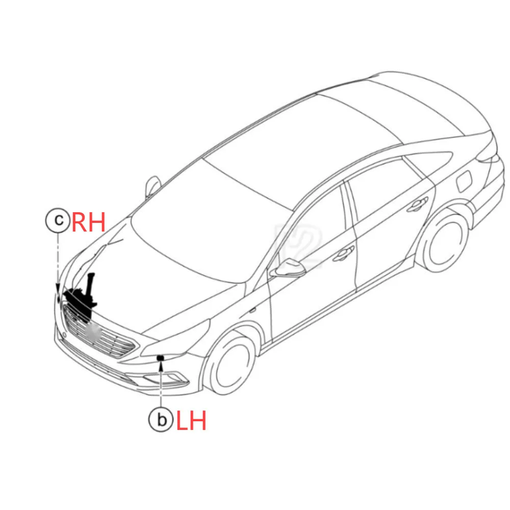 COVER-TELESCOPE For 2015-2017 Hyundai Sonata Lf Headlight Cleaning Spray Cover 98681C1000 98682C1000 98681-C1000 98682-C1000