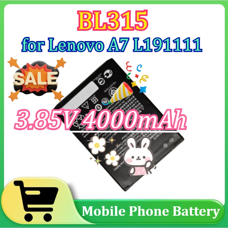 

Новая батарея BL315 3.85V 4000mAh для мобильного телефона Lenovo A7 L19111