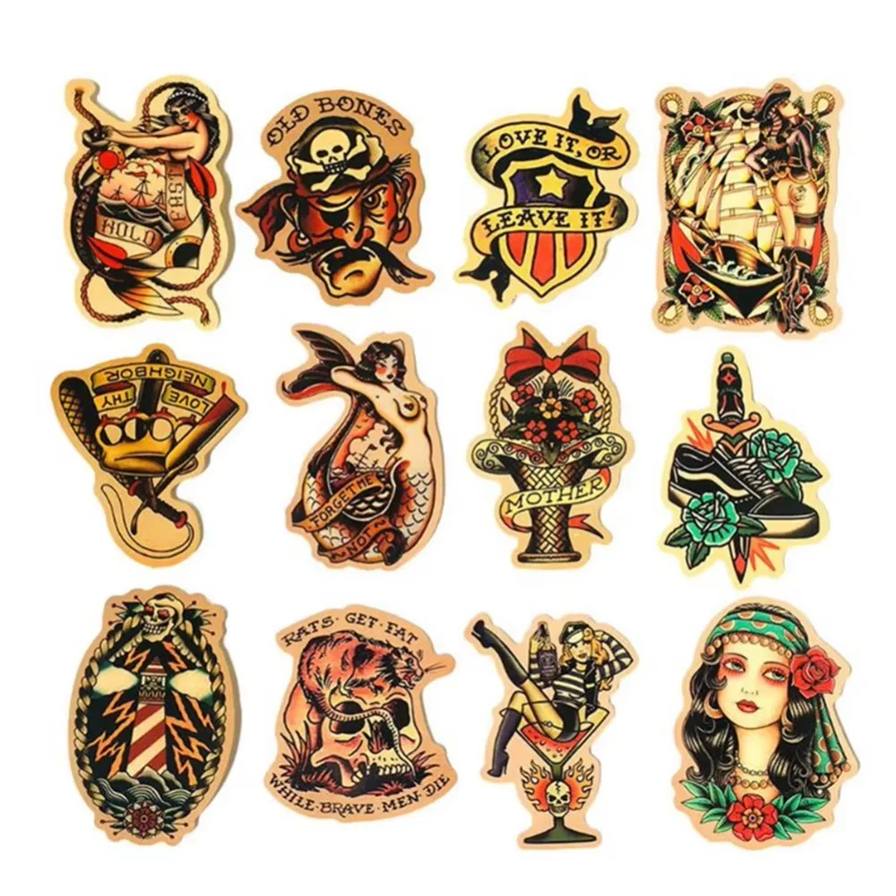 50PCS Cartoon Classic Retro Style Beauty Diary Graffiti Phone Case Decoration Waterproof Sticker Toy