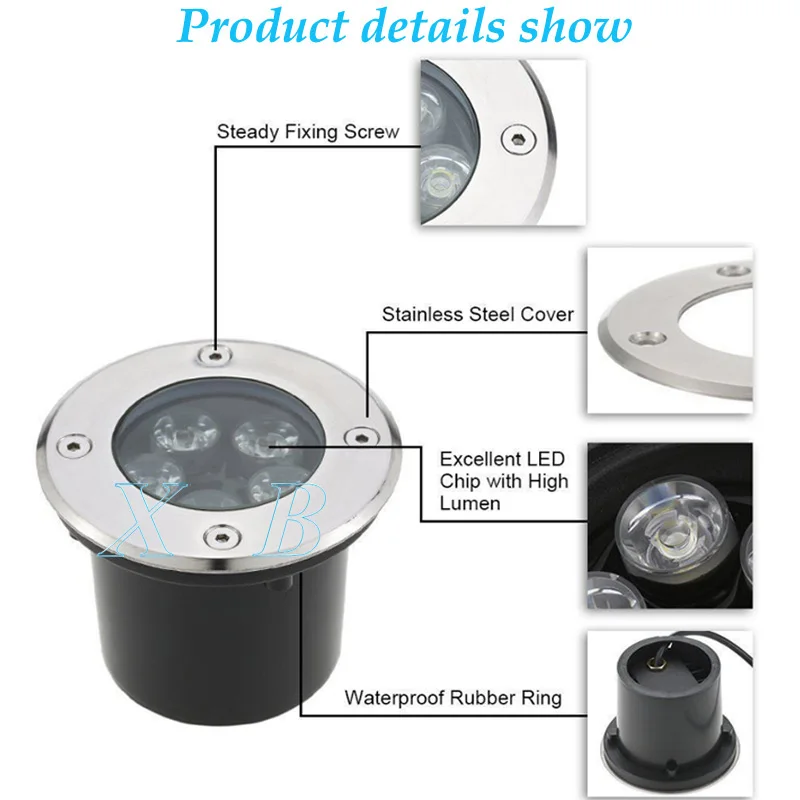 الإضاءة في الهواء الطلق عكس الضوء 3 واط 6 واط 10 واط 18 واط حديقة ساحة خطوة الدرج الطابق سطح السفينة LED راحة إينجروند مصابيح LED أضواء تحت الأرض #4