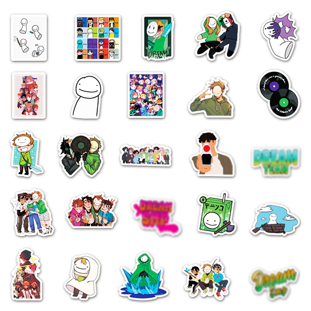 10/30/50PCS Game Dream Smp Cartoon Stickers DIY Car Bike Travel Luggage Phone Laptop Cool Waterproof Graffiti Sticker Decal Toy