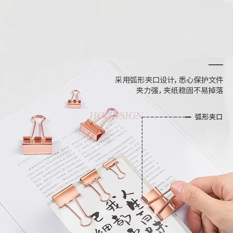 44pcs Metal small fresh mixed packaging, multifunctional fish tail folder, book clip, ticket, phoenix tail clip view 4
