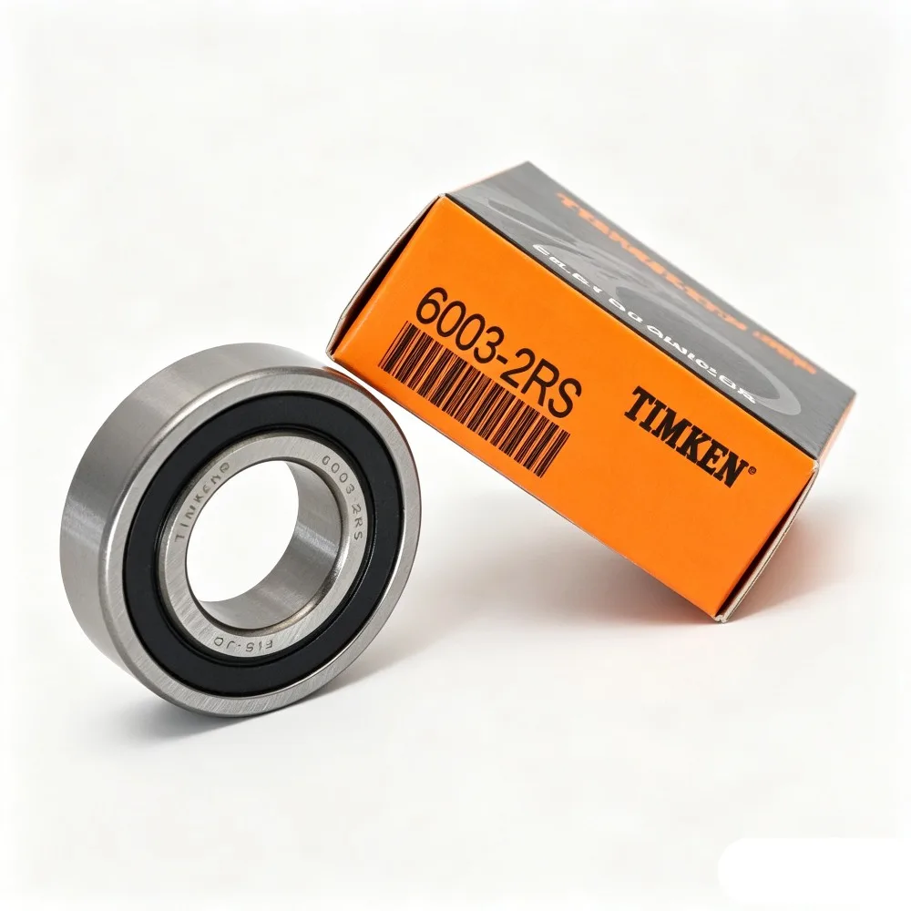 2PACK TIMKEN 6003-2RS Bearings 17x35x10mm Pre-Lubricated Double Rubber Sealed Deep Groove Replacement Ball Bearings