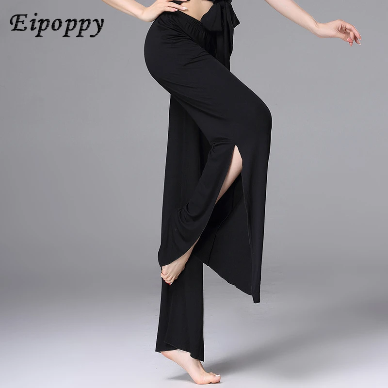 Belly Practice Clothing Modal Slit Pants Performance Modern Dance Practice Beginner