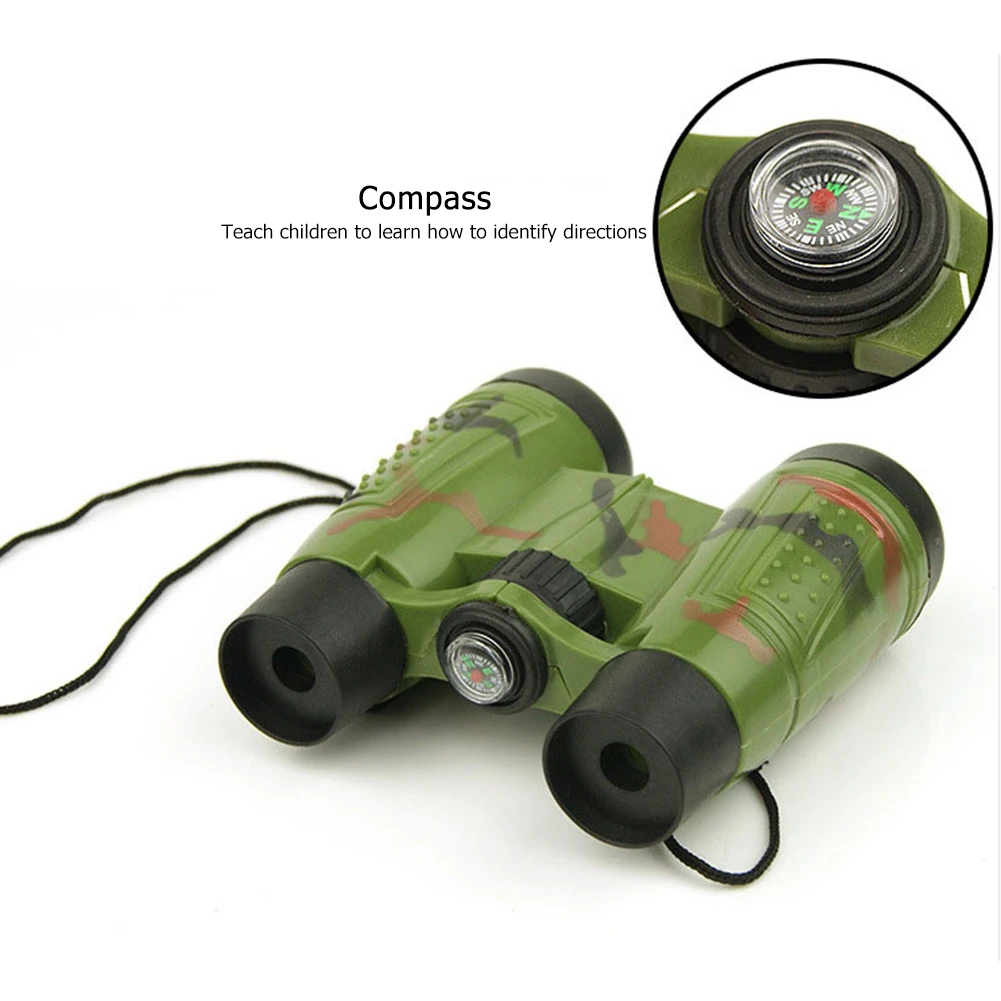 Children\'s Binoculars 6x30 Binoculars Camo Print Child Telescope HD Glasses Magnification Toy Kids Outdoor Science Education Toy