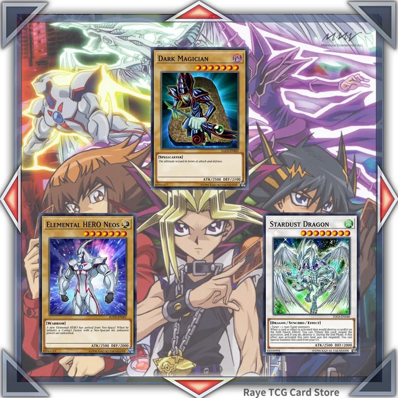 Yugioh Protagonist's DIY Card Deck Dark Magician Blue Eyes White Dragon Hero Stardust Dragon Not Original DM To 5Ds