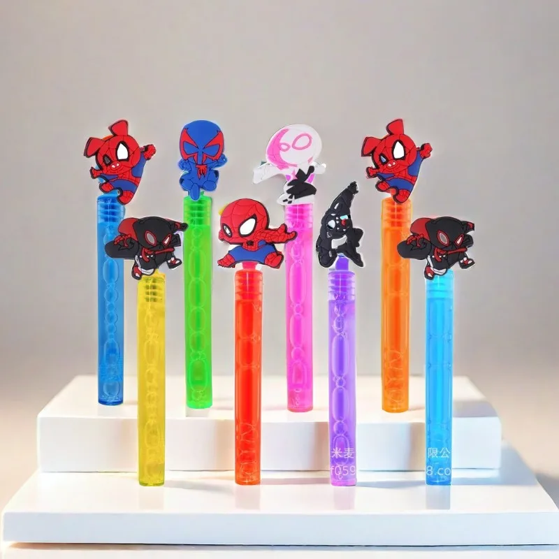 2024 Children\'s Cute Spider Man Bubble Stick Cartoon Portable Bubble Stick Anime Bubble Blow Stick Boys Girls Outdoor Toys Gifts