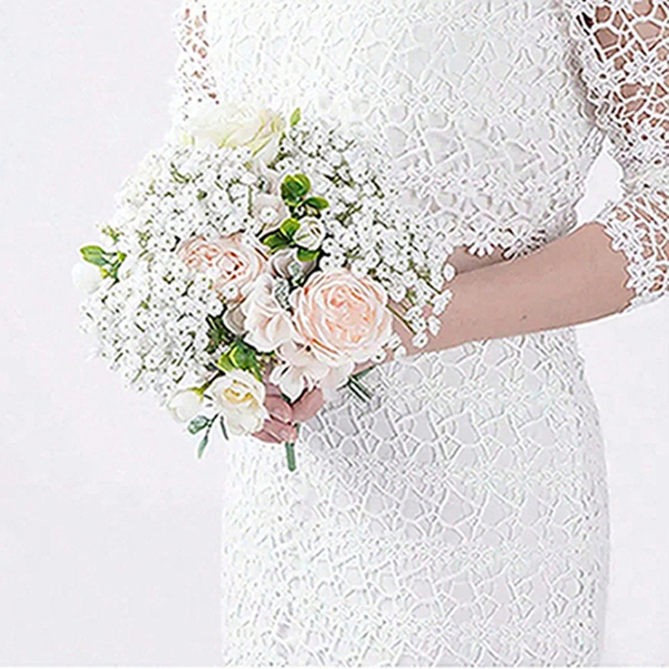 

Artificial Flowers Babysbreath Wedding Home Room Table Centrepieces Decor Outdoor Garden Wreath Bridal Bouquets DIY Vase FillerS