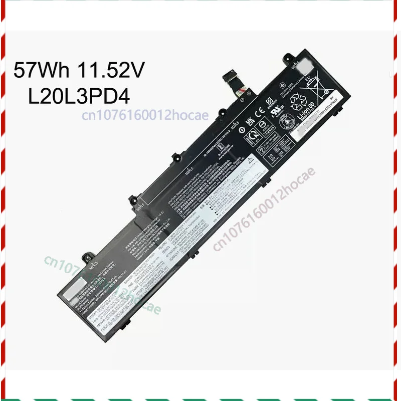 

Оригинальный аккумулятор емкостью 57 Втч для Lenovo Thinkpad E14 E15 Gen 4 L20L3PD4 L20C3PD4 11,52 В Быстрая доставка