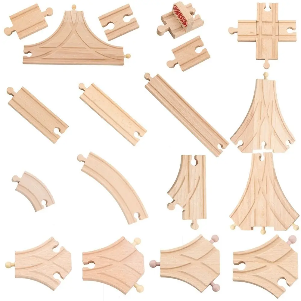 Spielzeug Montieren Modell Set Für Kinder Track Connector Spielzeug Holz Track Eisenbahn Spielzeug Holz Track Zubehör Zug Track Spielzeug