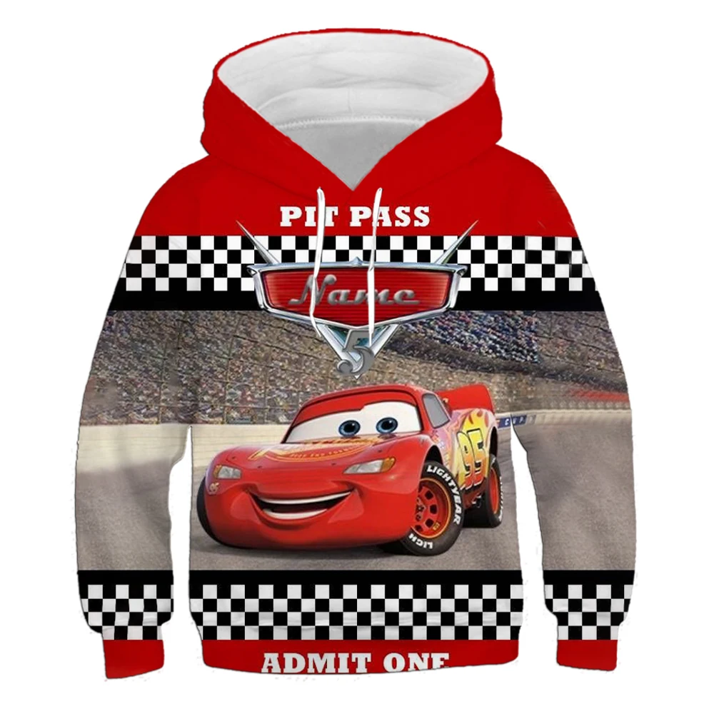 

Fashion All-match Children's Clothing Disney Cartoon Lightning McQueen Cool Printed Sweatshirt Loose and Comfortable Pullover
