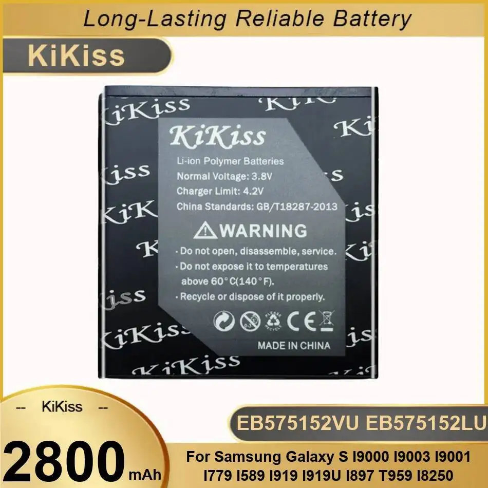 

Mobile Phone Battery EB575152VU EB575152LU 2800Mah For Samsung Galaxy S I9000 I9003 I9001 I779 I589 I919 I919u I897 T959 I8250