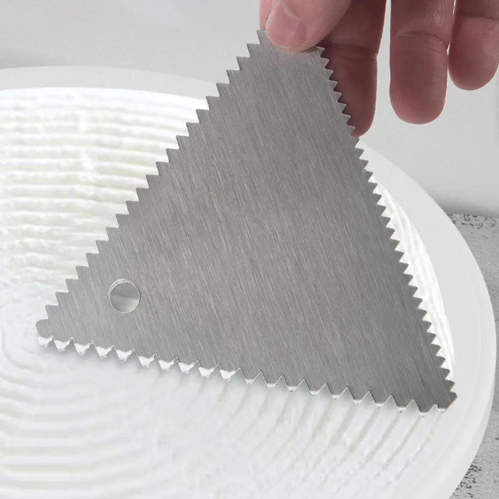 

6Pcs Cake Scraper Set Stainless Steel One-Piece Design Smooth Edge Cream Scraper for Cake Decorating Baking Tools Daily Use